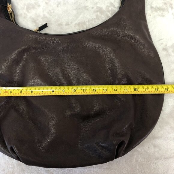 India Hicks Isabella Brown Leather Hobo Shoulder Bag Purse - Picture 14 of 16